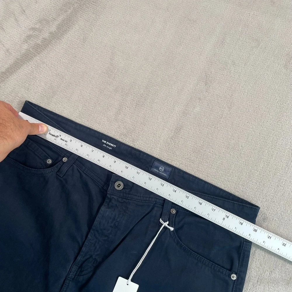 AG Adriano Goldschmied Everett Slim‎ Straight Leg  Jeans Men 38x35 Blue NWT $198